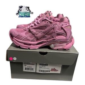 Balenciaga Runner Track Low Top Platform Sneakers Triple Pink - US 5 WMNS